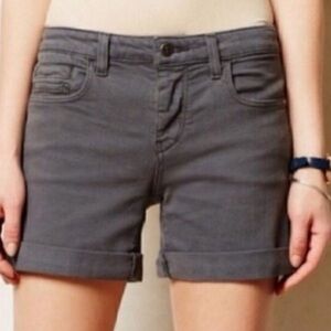 Anthropologie Pilcro Stet Roll-Up Shorts Grey Size 28